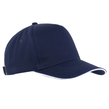 Бейсболка с кантом STAN 5 клиньев хлопок 280, 14, Тёмно-синий,  (46)  (56-58)