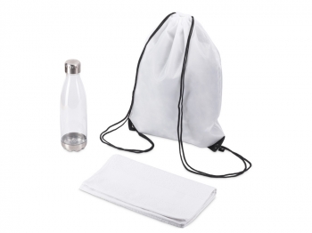 Спортивный набор с бутылкой и полотенцем «Beginner», белый