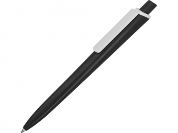 Ручка пластиковая трехгранная шариковая «Lateen», черный/белый