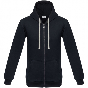 Толстовка на молнии с капюшоном Unit Siverga Heavy, темно-синяя