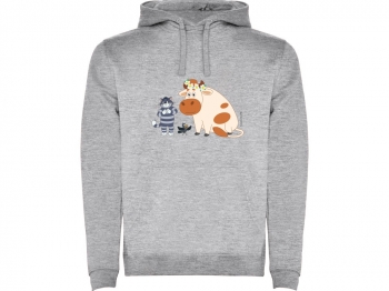 Толстовка с капюшоном "Простоквашино» мужская, серый меланж