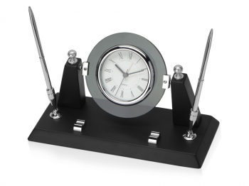 Настольный прибор «Аналитик», черный матовый/серебристый