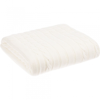 Плед Tressa, белый (молочный)