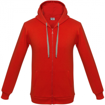 Толстовка на молнии с капюшоном Unit Siverga Heavy, красная