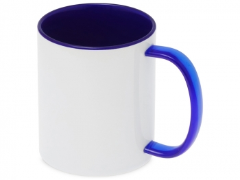 Керамическая кружка со стеклянной ручкой для сублимации "Charm", синий