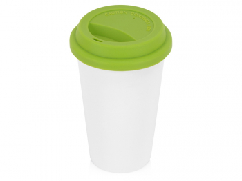 Кружка с силиконовой крышкой «Нью-Йорк» 300мл, зеленый