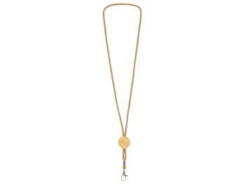 Ланъярд из бумаги с бамбуковой плашкой "Franklinia", натуральный