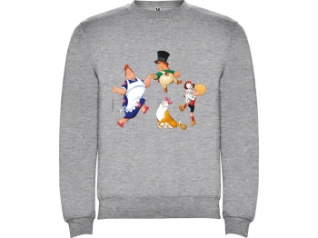 Свитшот с начесом "Карлсон» унисекс, серый меланж