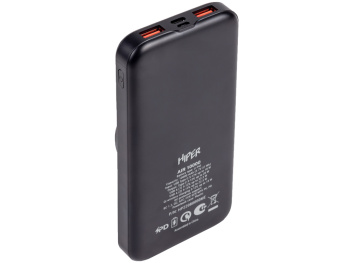 Внешний беспроводной аккумулятор «AIR», 10000 mAh, черный