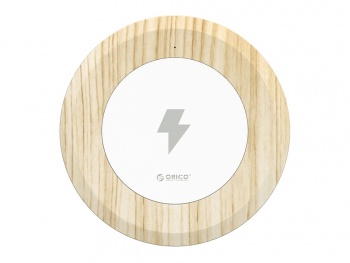 Зарядное устройство беспроводное Orico WOC1 (серебристый-дерево)
