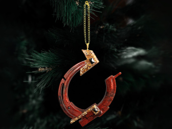 Елочные игрушки (Подкова).Символы года Гранат