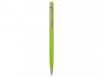 Ручка-стилус шариковая "Jucy Soft" с покрытием soft touch, зеленое яблоко (Р)