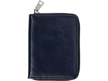 Картхолдер на молнии для 8 пластиковых карт с RFID защитой "Fabrizio", синий