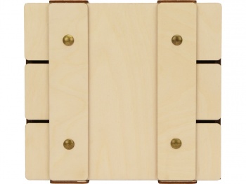 Деревянная подарочная коробка с крышкой "Ларчик" на бечевке