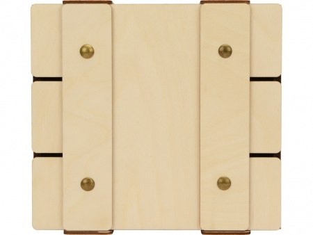 Деревянная подарочная коробка с крышкой "Ларчик" на бечевке