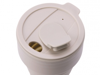 Силиконовый складной стакан "GoCup", бежевый