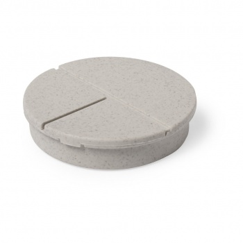 Таблетница BETUR, 3 отсека, h=1,7 cm, d=7,5 см, пластик, бамбуковое волокно
