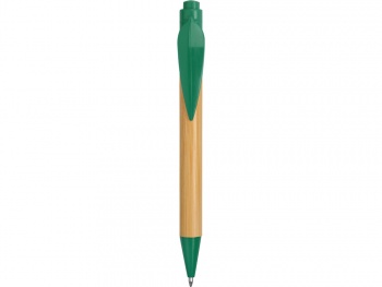Ручка шариковая «Листок», бамбук/зеленый