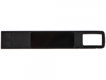 USB 2.0- флешка на 32 Гб c подсветкой логотипа «Hook LED», темно-серый, синяя подсветка