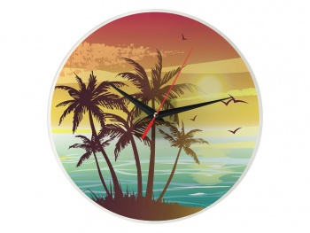 Часы настенные круглые из стекла 28 см «Thames»