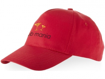 Бейсболка "Memphis" 5-ти панельная 165 гр, красный (P)