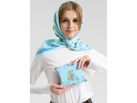 Платок «Мелодия хрусталя», голубой