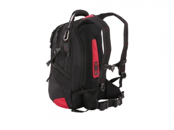 Рюкзак SWISSGEAR, 15”, полиэстер 1200D, 36х17х50 см, 30 л, черный/красный