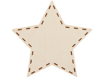 Шкатулка из фанеры в виде звезды "Asteris", сине-серебристый