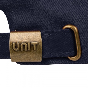 Бейсболка Unit Generic, темно-синяя с белым кантом