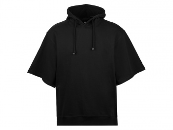 Худи оверсайз с коротким рукавом «Warsaw» унисекс, черный