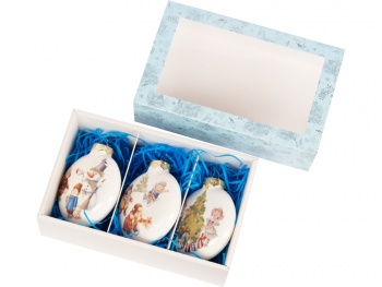 Набор новогодних шаров, 3 шт.