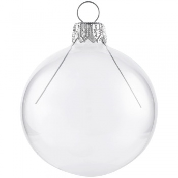 Елочный шар Gala Night, 6 см, прозрачный