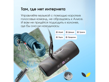 Умная портативная колонка Яндекс Станция Стрит с Алисой, черный (YNDX-00030BLK)