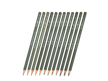 Набор чернографитовых карандашей  "Sketch & Art" ,12 шт. 2h-9b, металлическая коробка с ложементом