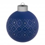 Елочный шар Chain с лентой, 8 см, синий