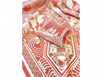 Платок "Русская резьба по кости"