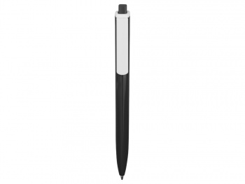 Ручка пластиковая трехгранная шариковая «Lateen», черный/белый