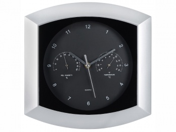 Погодная станция настенная «Кусто», серебристый/черный