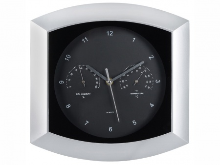 Погодная станция настенная «Кусто», серебристый/черный (Р)