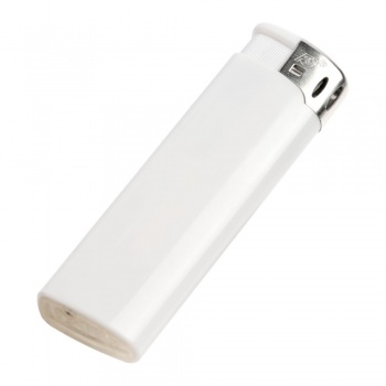 Зажигалка пьезо Flameclub, многоразовая, белая