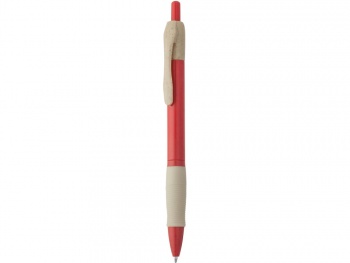 Ручка шариковая HANA из пшеничного волокна, бежевый/красный