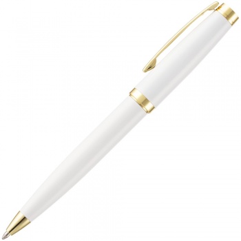 Ручка шариковая Letra Gold, глянцевая, белая