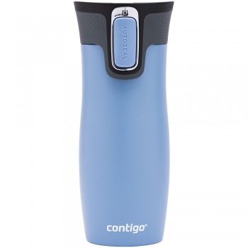 Термостакан Contigo West Loop, вакуумный, серо-голубой