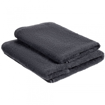 Полотенце махровое «Кронос», большое, темно-серое (маренго)