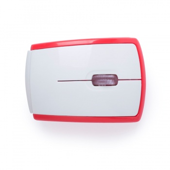 Мышь беспроводная складная LENBAL,красный, пластик