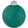 Елочный шар Stars с лентой, 10 см, зеленый