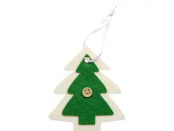 Подвеска из фетра Елка с липучкой