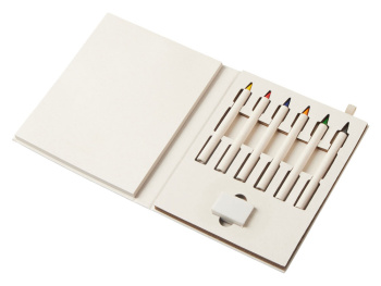 Набор цветных карандашей и листочков для рисования из молочной бумаги "Artify", молочный