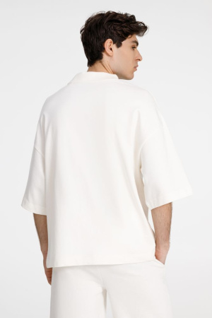 Футболка оверсайз унисекс T9, молочно-белая