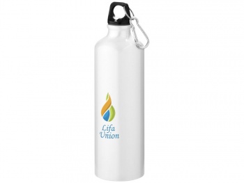 Алюминиевая бутылка для воды Oregon объемом 770 мл с карабином - Белый (P)